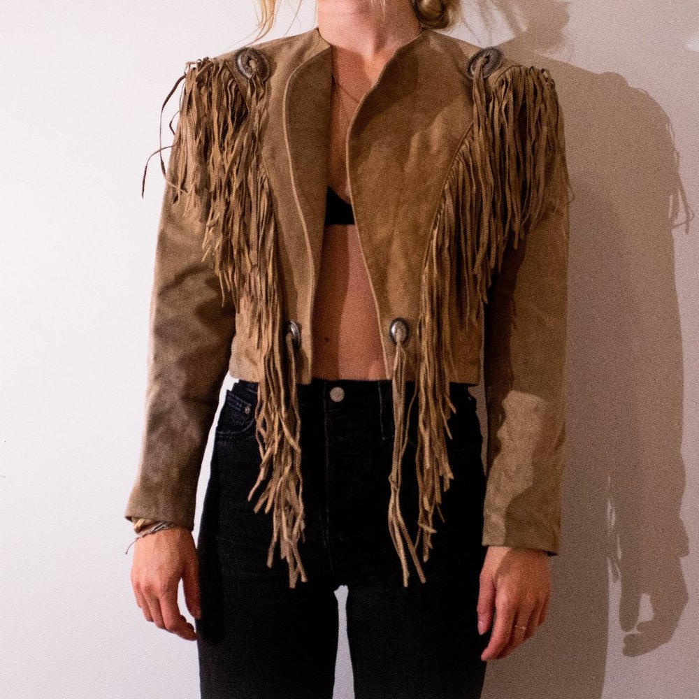 Vintage suede leather jacket